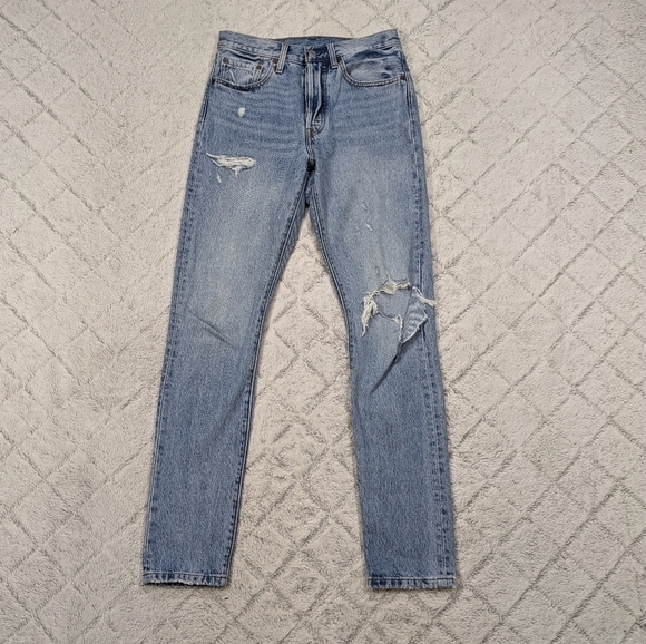 Levi's Jeans Women's 26 Blue 501 Skinny Distressed High Rise Can't Touch This - Picture 1 of 11